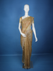 Mustard Green Floral And Sequins Organza Designer Saree - Diadem