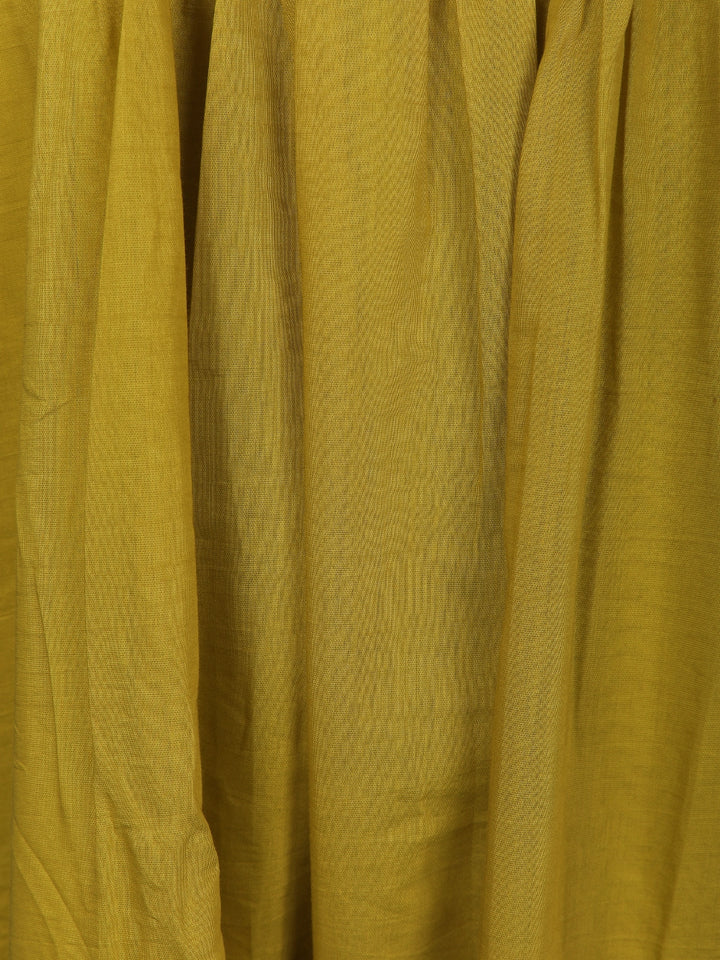 Mustard Olive Green Floral Embroidery Georgette Salwar Suit - Diadem