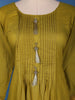 Mustard Olive Green Floral Embroidery Georgette Salwar Suit - Diadem
