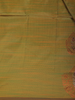 Mustard Olive Green Striped Pattern Silk Saree - Diadem
