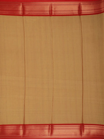 Mustard Orange Floral Designed Semi Tussar Silk Saree - Diadem