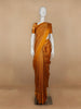 Mustard Yellow Stripes Designed Organza Designer Saree