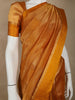 Mustard Yellow Stripes Designed Organza Designer Saree