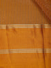 Mustard Yellow Stripes Designed Organza Designer Saree