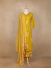 Mustard Yellow Abstract Design Cotton Salwar Suit - Diadem