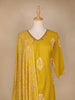 Mustard Yellow Abstract Design Cotton Salwar Suit - Diadem