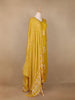 Mustard Yellow Abstract Design Cotton Salwar Suit - Diadem