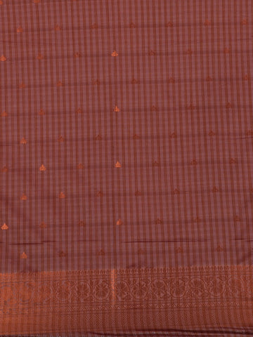Mustard Yellow Checked Pattern Silk Saree - Diadem