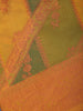 Mustard Yellow Diagonal Stripe Floral Design Tissue Silk Saree - Diadem