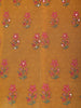 Mustard Yellow Floral Design Cotton Salwar Suit - Diadem