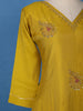 Mustard Yellow Floral Design Georgette Salwar Suit - Diadem