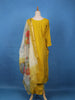 Mustard Yellow Floral Design Georgette Salwar Suit - Diadem