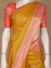 Mustard Yellow Floral Design Silk Saree - Diadem