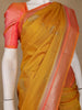 Mustard Yellow Floral Design Silk Saree - Diadem