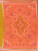 Mustard Yellow Floral Design Silk Saree - Diadem