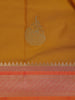Mustard Yellow Floral Design Silk Saree - Diadem