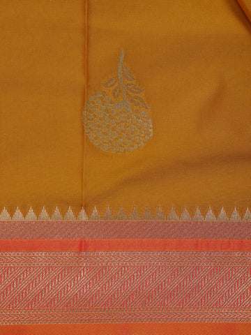 Mustard Yellow Floral Design Silk Saree - Diadem