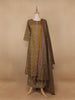 Mustard Yellow Floral Designed Cotton Salwar Suit