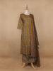 Mustard Yellow Floral Designed Cotton Salwar Suit