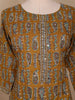 Mustard Yellow Floral Designed Cotton Salwar Suit