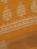 Mustard Yellow Floral Designed Cotton Saree - Diadem