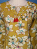 Mustard Yellow Floral Design Printed Cotton Salwar Suit - Diadem