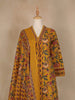 Mustard Yellow Floral Printed Cotton Salwar Suit - Diadem