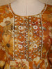 Mustard Yellow Floral Prints Cotton Straight Cut Salwar Suit - Diadem