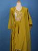 Mustard Yellow Floral Sequin Embroidery Silk Cotton Salwar Suit - Diadem
