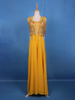 Mustard Yellow Floral Sequins Embroidery Palazzo Suit - Diadem