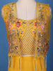 Mustard Yellow Floral Sequins Embroidery Palazzo Suit - Diadem