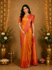 Mustard Yellow Floral Woven Pure Kanchipuram Silk Saree