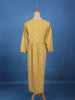 Mustard Yellow Geometric Design Printed Cotton Kurti - Diadem