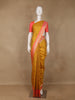 Mustard Yellow Geometric Motif pattern Silk Saree - Diadem