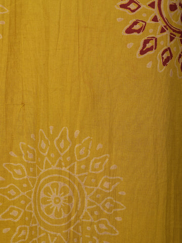 Mustard Yellow Mandala Print Cotton Salwar Suit - Diadem