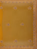 Mustard Yellow Paisley Embroidered Chiffon Saree - Diadem