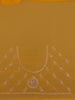 Mustard Yellow Paisley Embroidered Chiffon Saree - Diadem