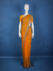 Mustard Yellow Paisley Embroidery Georgette Fancy Saree