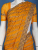 Mustard Yellow Paisley Embroidery Georgette Fancy Saree