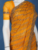 Mustard Yellow Paisley Embroidery Georgette Fancy Saree