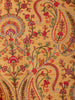 Mustard Yellow Paisley & Floral Multicolor Embroidered Jacquard Sherwani Suit - Diadem