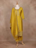 Mustard Yellow Semi Silk Embroidery Salwar Suit - Diadem