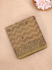 Mustard Yellow Semi Tussar Silk Saree with Chevron Pattern