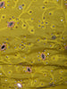 Mustard Yellow Sequins Embroidered Georgette Palazzo Suit - Diadem