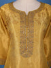 Mustard Yellow Sequins and Bead Embellished Tissue Banarasi Salwar Suit - Diadem