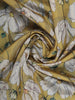 Mustard yellow Floral Designed Semi Tussar Saree - Diadem