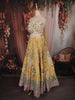 Mustard yellow Heavy Beads and Pearls Embroidered Design Net Haldi Lehenga Set with Choker Dupatta