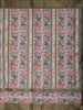 Muted Ash Grey Floral Printed Design Semi Tussar Saree