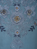 Muted Dusty Steel Blue Floral Thread Embroidered Design Cotton Salwar Suit with Dupatta