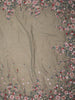 Muted Dusty Teal Blue Floral Sequins and Beads Embroidered Design Net Designer Saree